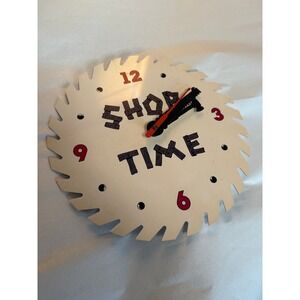 MSR Imports Shop Time Circular Saw Blade Wall Clock Workshop Garage Decor 10in